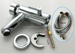 Mitigeur de lavabo contemporain chromé laiton à fermeture automatique Robinet d'action retardateur de lavabo - Product Image 4