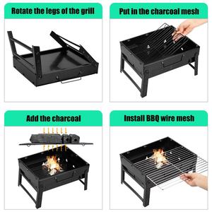 Yenilik Ebest EY açık dikdörtgen bahçe kamp pişirme için kömür barbekü katlanabilir ızgara - Product Image 5