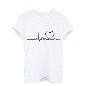 Nuove T-shirt da Donna Casual Stile Harajuku con Stampa Love, Magliette Estive <span class=keywords><strong>Femminili</strong></span> a Maniche Corte per Abbigliamento Donna - Product Image 3