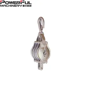 FOR MANILA ROPE WITH HOOK TRIPLE STEEL PULLEY SNATCH BLOCK