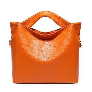 Bolsos de mano de cuero para mujer, bolsas de mano pequeñas de cuero coreano, a la moda, de buena calidad