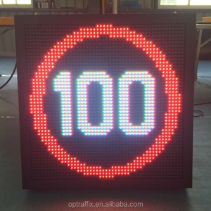EN12966ป้ายจราจรด้านข้างถนนสัญญาณความปลอดภัยหน้าจอแสดงข้อความภาพ LED ไร้สายขนาดเล็ก