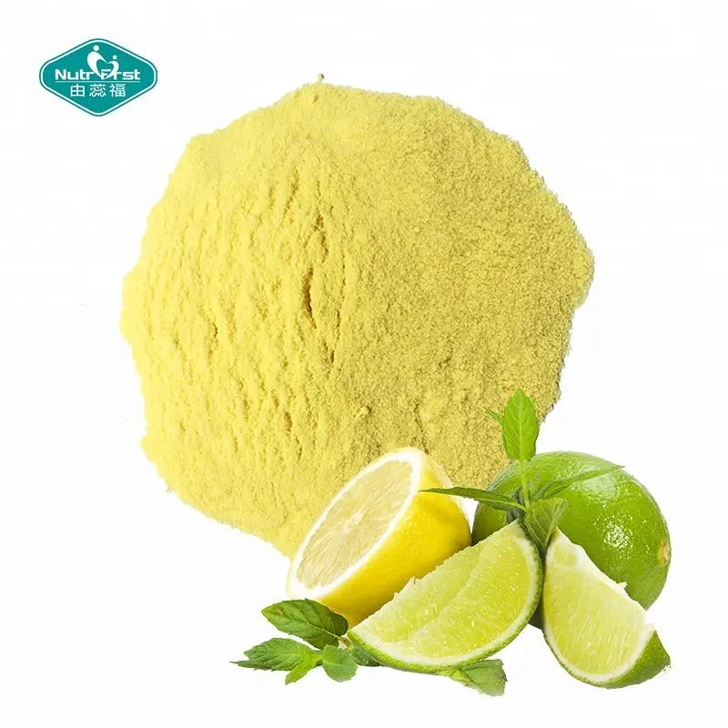 레몬 차 및 디저트 케이크를 위한 Nutrifirst 유기 과일 추출물 공급자 레몬 과일 동결 말린 석회 분말