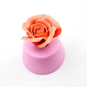 Valentine's Day Rose Flower Handmade Soap Mould Fondant Cake Silicone Mould DIY Baking Tools