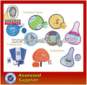 2014 personalizado insignia de la impresión plegable <span class=keywords><strong>frisbee</strong></span>/ventilador con una bolsa/del perro del juguete - Product Image 1
