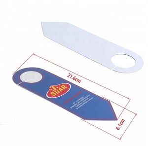 Étiquettes de cintre de porte en PVC, 100 pièces, personnalisées, avec nom imprimé, Logo, en soie, pour parc de stationnement de voiture - Product Image 6