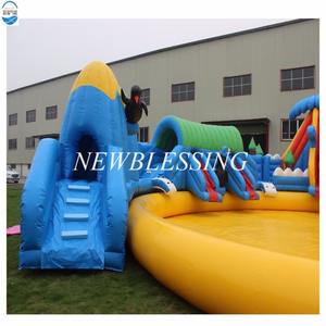 Jeu d'eau gonflable personnalisé, monde drôle de parc des glace et de la neige, jeu aquatique avec <span class=keywords><strong>piscine</strong></span> et toboggan, usine - Product Image 4