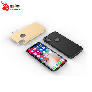 <span class=keywords><strong>A</strong></span> prueba de golpes dos en una caja del teléfono de la fibra del carbón para el iPhone X - Product Image 4