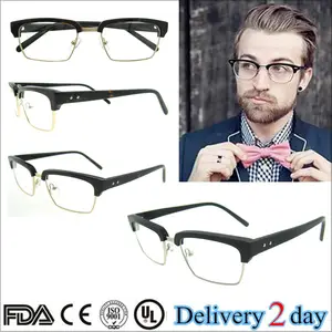 2015 alta calidad gafas moda Negro / tortuga hombres ópticas gafas de Proveedores ACETATO silueta anteojos marcos hechos a mano