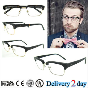 2015 alta calidad gafas moda Negro / tortuga hombres ópticas gafas <span class=keywords><strong>de</strong></span> Proveedores ACETATO silueta anteojos marcos hechos a mano - Product Image 1