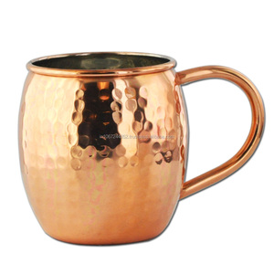 Tazas de Cobre Puro Martillado para Mule, Ecológicas, con Logotipo Personalizado, Accesorios para Bebidas de Bar - Product Image 1