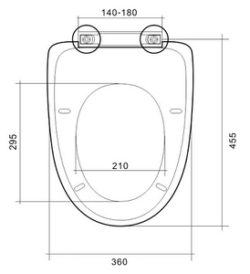 ฝารองนั่งชักโครกวัสดุ PP สำหรับห้องน้ำสุขภัณฑ์กันน้ำ - Product Image 4
