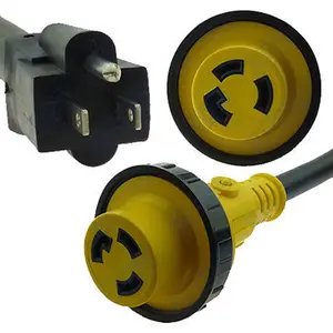 15 amp Male 5-15P to 30 amp twist lock female L5-30R RV Power Cord Adapter