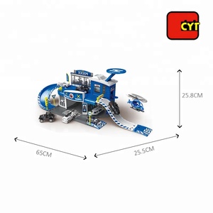 Die cast ufficio di polizia auto di parcheggio garage giocattolo con 50 pz - Product Image 5