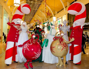 Décoration d'exposition de fête de Noël marchant le costume gonflable de canne à sucre pour le centre commercial - Product Image 2