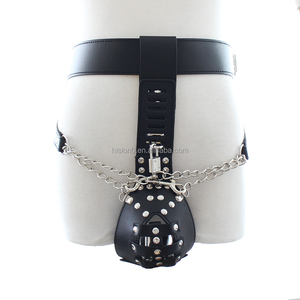 Cuero <span class=keywords><strong>de</strong></span> la PU hombre cinturón <span class=keywords><strong>de</strong></span> <span class=keywords><strong>castidad</strong></span> con vibrador Anal arnés - Product Image 1