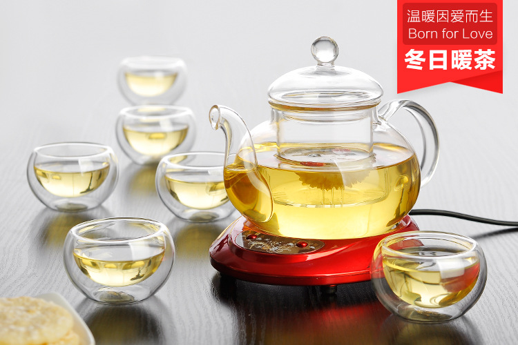 Eco-friendly transparent coffee pot heat resistant glass teapot