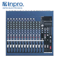 INPRO PM-16/6FX 7 Égaliseur Stéréo Audio DJ Mixeur 3 Auxiliaires (Sorties/Retours) 16 Entrées Amplificateur de Puissance 6 Sorties Numérique Interne