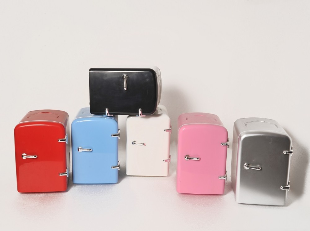 Portable Pink Mini Fridge & Cooler, 4L Thermoelectric