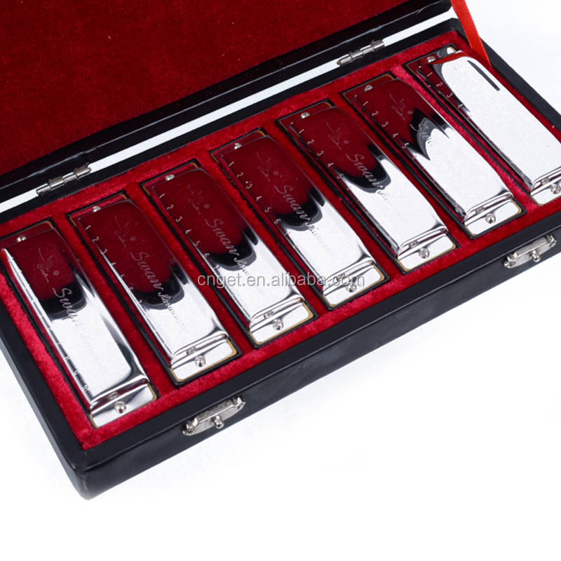 Harmonica SWAN Bluesband 7 Piece Blues Harp Set with Case