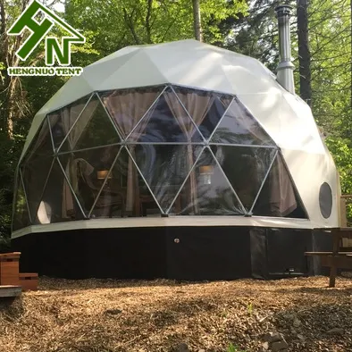 Hotel Decoration Luxury Heated Eco Prefab Dome House / Desert Tent For Camping House