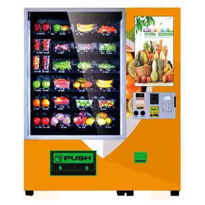 Coin operated food vending machine with belt conveyor