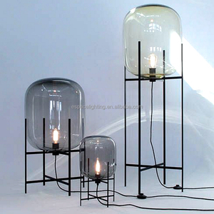 Lampada da Terra Decorativa in Vetro Oda, Grande Lampada da Terra Unica in Vetro - Product Image 2