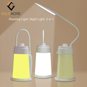 Mini lampe de lecture LED multifonctionnelle, avec batterie AA * 3, pliable, 2 Modes, veilleuse de bureau avec Port de chargement USB - Product Image 1