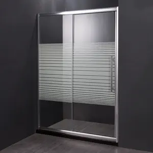 Push open sliding tempered shower glass door, frameless glass shower door,tempered glass shower door