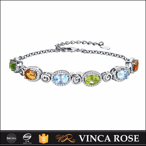 Venta caliente Color es <span class=keywords><strong>rica</strong></span> pulsera de plata de la manera al por mayor del alibaba italia - Product Image 6