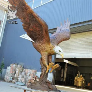 Hoge Kwaliteit Grote Outdoor Brons Falcon Eagle Standbeeld Bronzen Vliegende Adelaar Sculpturen