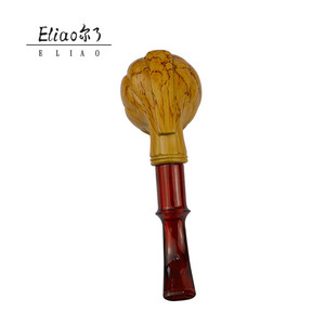 Pipa de Fumar de Resina Estilo <span class=keywords><strong>Calabaza</strong></span> Amarilla YiWu Erliao, Pipa de Resina de Color Hecha a Mano, Económica, de China - Product Image 5