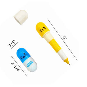 मिनी प्यारा पशु खेल विटामिन गोली बॉलपॉइंट पेन ओएम कस्टम लोगो 1.0 मिमी/0.7 मिमी लेखन चौड़ाई बहु-कार्यात्मक कार्टून उपहार - Product Image 3