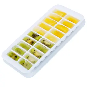Home And Kitchen Hot Multi-Purpose Silicone Ice Trays Plastic Ice Cube Tray Molds Ice Cube Molds with Lid