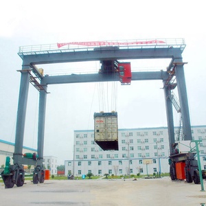 Container Storage <strong>Yard</strong> Used Solid Tyre <strong>Crane</strong> Handling <strong>Crane</strong> Double Girder Rubber Tired Gantry <strong>Crane</strong> for Sale