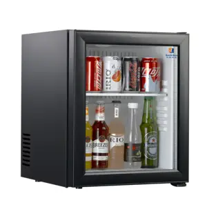 30L high quality glass door electricity mini bar hotel compact refrigerator