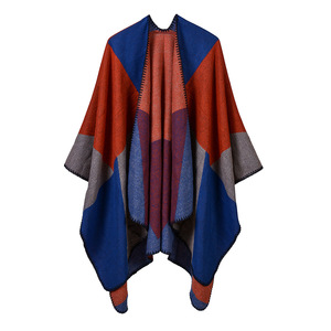 En gros dubai dames de mode pas cher hiver double face capes <span class=keywords><strong>étole</strong></span>s femmes poncho <span class=keywords><strong>châle</strong></span> - Product Image 5