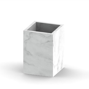 Design de mode Gobelet en poly de forme carrée blanche - Product Image 6