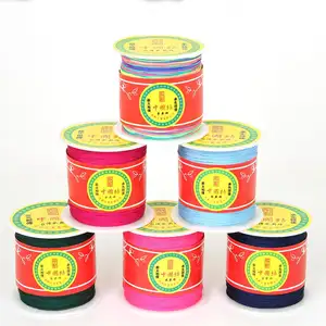 New 150 Yards 0.4mm Mix Color Polyester Satin Chinese Knot Cord Silky Macrame Cord Beading Braided Bracelet String Thread
