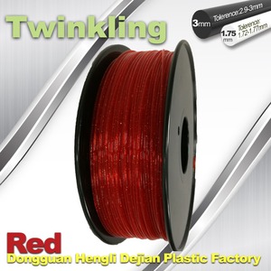 <span class=keywords><strong>Filament</strong></span> pour imprimante 3D <span class=keywords><strong>Filament</strong></span> <span class=keywords><strong>rouge</strong></span> scintillant 3mm 1.75mm - Product Image 2