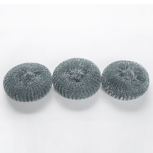 Productos de limpieza de cocina, Bola de limpieza de malla de alambre galvanizado con bolsa de red, venta al por mayor - Product Image 2