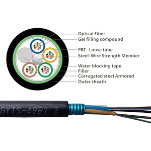 Cable de Fibra Óptica para Exteriores de Fábrica, 2, 4, 6, 8, 12, 24, 48, 96 Núcleos, Monomodo, 1KM, Precio de Cable de Fibra Óptica GYTS - Product Image 4