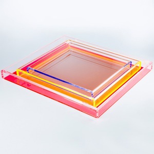 Square Acrylic <strong>Tray</strong> Custom Acrylic <strong>Vanity</strong> <strong>Tray</strong> Colored Acrylic Cocktail Serving <strong>Tray</strong> - Product Image 1