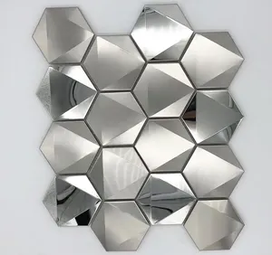 Mosaic Cube 3D Aluminium Metal Mosaic For Modern Wall Decoration