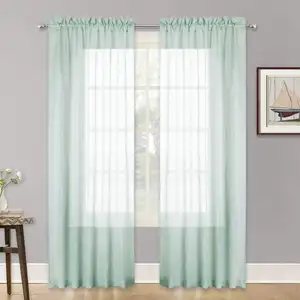 Cheap China Curtain Supplier Rod Pocket Sheer Curtains Hotel Door Window Curtains