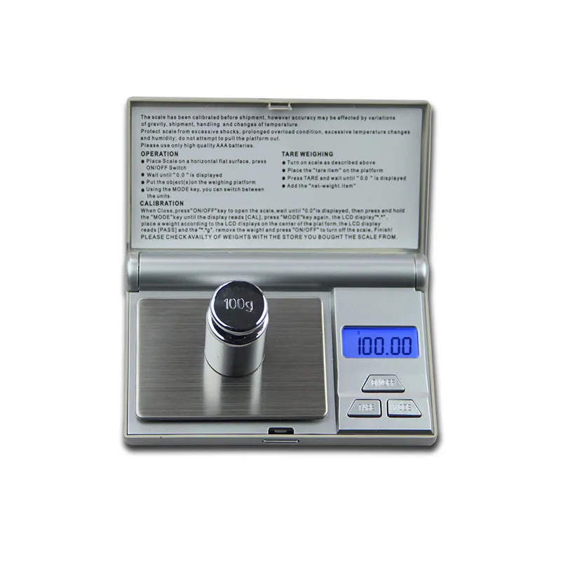 LCDミニポケットグラムスケール電子ABSプラスチックゴールドシルバーデジタルバランス体重計