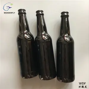 Черные стеклянные бутылки для пива 330 мл на заказ