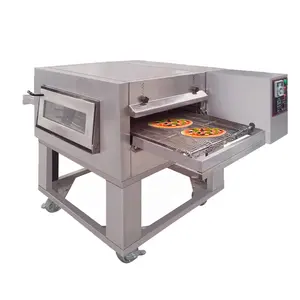 18 "32" Ticari Endüstriyel Cam Kapı Elektrikli Gaz Ocak Pişirme Konveyör Pizza Tost Makinesi Fırın Makinesi