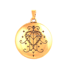 Pendentif Huilin Ezili Freda Vodou <span class=keywords><strong>Veve</strong></span> Loa Lwa, Amulette d'Abondance et d'Amour des Esprits Haïtiens - Product Image 6