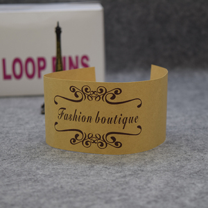 Nhãn Hiệu Tùy Chỉnh In Logo Nhà Máy Giá Rẻ Brown Kraft Paper Sock Wrapping Bao Bì Nhãn, Sleeve <span class=keywords><strong>Box</strong></span> Hang Tags, Khăn Gói - Product Image 4